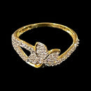 750 Eighteen Karat (18 KT) White Cubic Zirconia Ring- Style