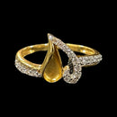 750 Eighteen Karat (18 KT) White Cubic Zirconia Ring- Style
