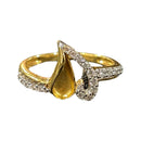 750 Eighteen Karat (18 KT) White Cubic Zirconia Ring- Style
