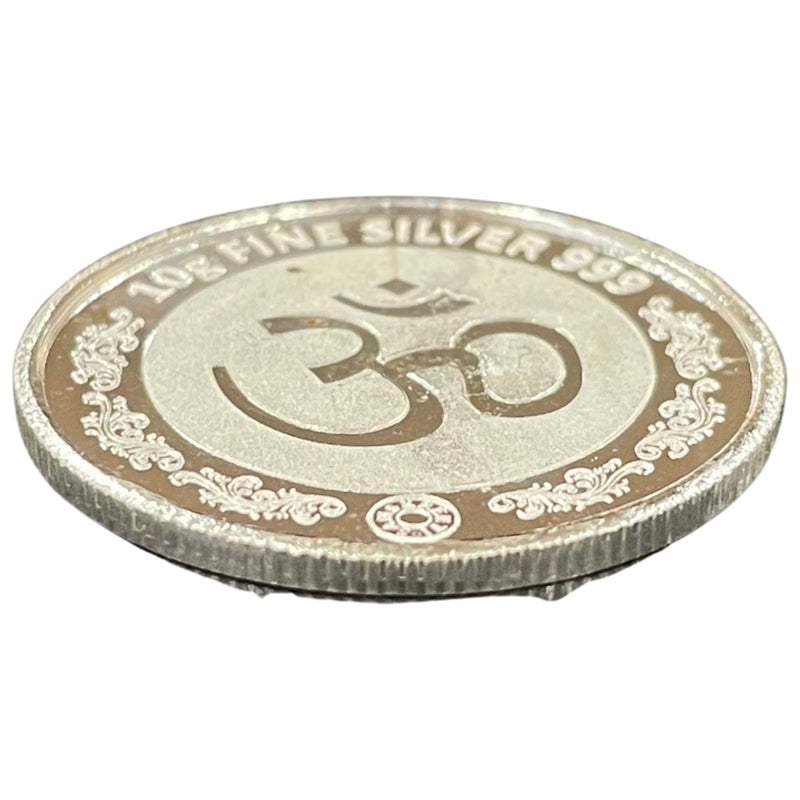 999 Pure Silver Ambe Mata / Durga Mata 10 Gram Coin -