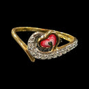 750 Eighteen Karat (18 KT) White Cubic Zirconia Ring- Style