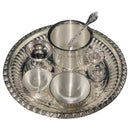925 Sterling Silver 8.0 inch Hallmarked Puja Set - 8.0" Set