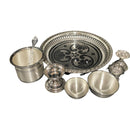 925 Sterling Silver 8.0 inch Hallmarked Puja Set - 8.0" Set