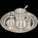925 Sterling Silver 8.0 inch Hallmarked Puja Set - 8.0" Set