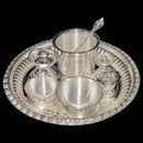 925 Sterling Silver 8.0 inch Hallmarked Puja Set - 8.0" Set