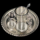 925 Sterling Silver 8.0 inch Hallmarked Puja Set - 8.0" Set