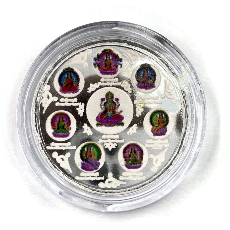 999 Pure Silver Ashtha Lakshmi / Laxmi 10 Gram Coin