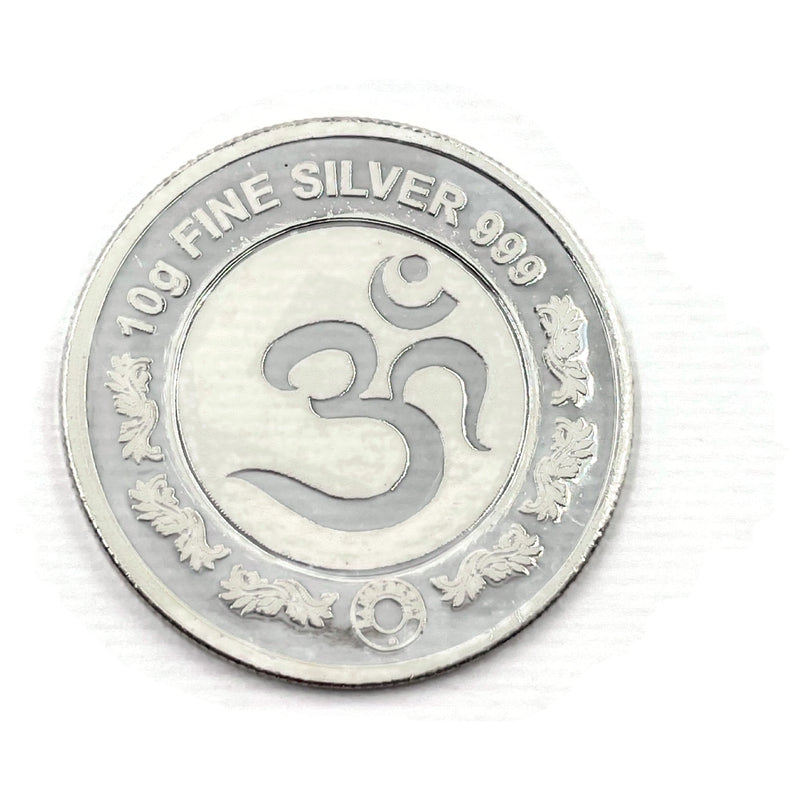 999 Pure Silver Ashtha Lakshmi / Laxmi 10 Gram Coin