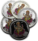 999 Pure Silver Ganesha 10 Gram Meena Coins (Pack of 5 Coins)