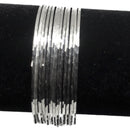 925 Sterling Silver Bangle Bracelet - Set of Thirteen Style
