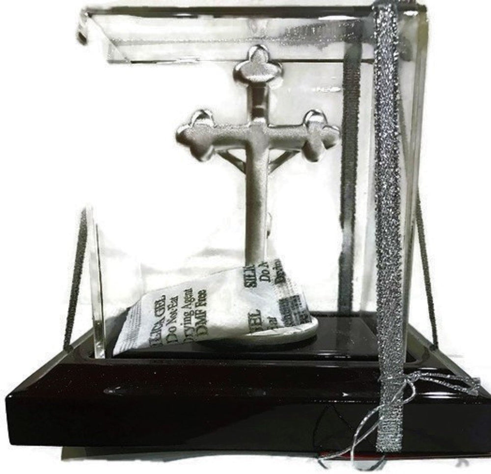 【中古】 Lives of Jesus 999 Pure Silver Lord Jesus Christ & Cross Idol/Statue