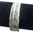 925 Sterling Silver Bangle Bracelet - Set of Ten - Style