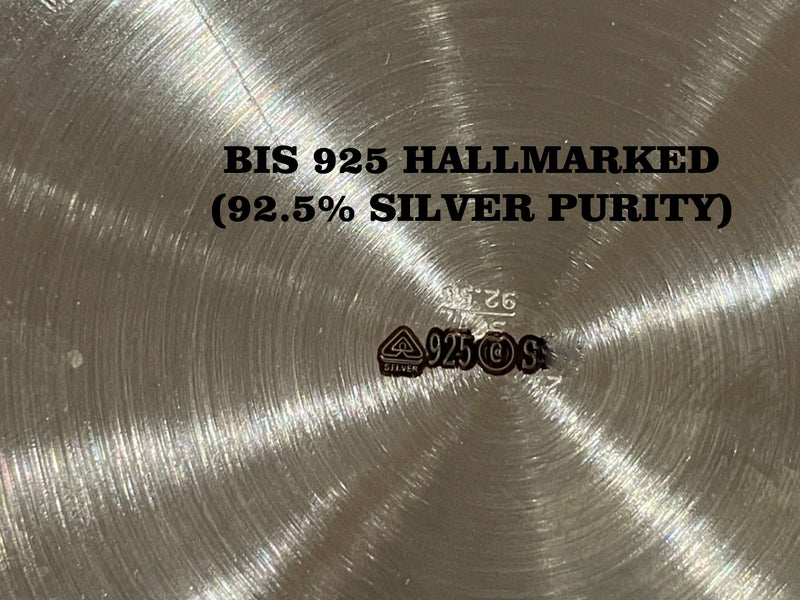 925 Sterling Silver Hallmarked Designer Puja Plate - Style