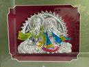 999 Pure Silver Radha Krishna Mural (Wall Painting) – Frame