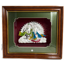 999 Pure Silver Radha Krishna Mural (Wall Painting) – Frame