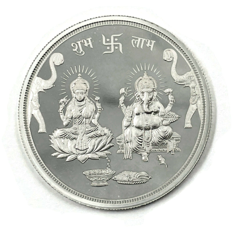 999 Pure Silver Ganesha Lakshmi MMTC certified 20 Gram Sealed Coin