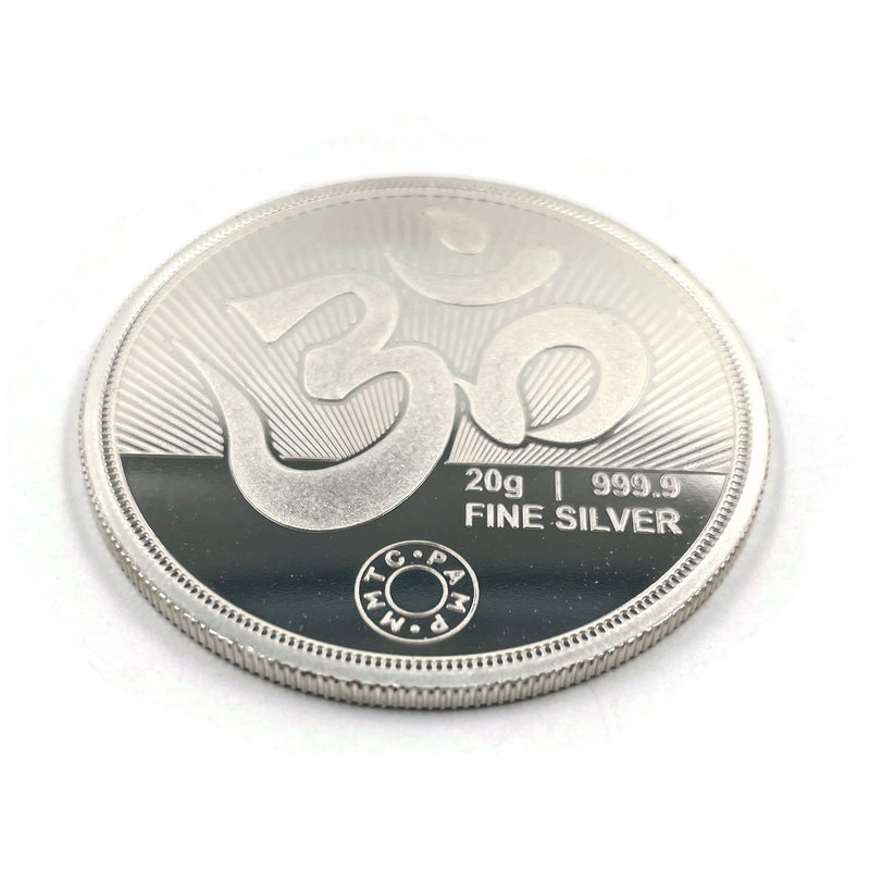 999 Pure Silver Ganesha Lakshmi MMTC certified 20 Gram Sealed Coin