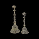925 Sterling Silver Hallmarked Antique Style Balaji Shankh Handle Puja Bell