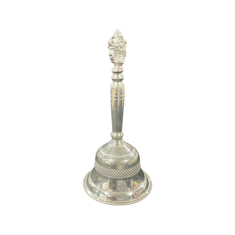 925 Sterling Silver Hallmarked Balaji Shankh Handle Puja Bell
