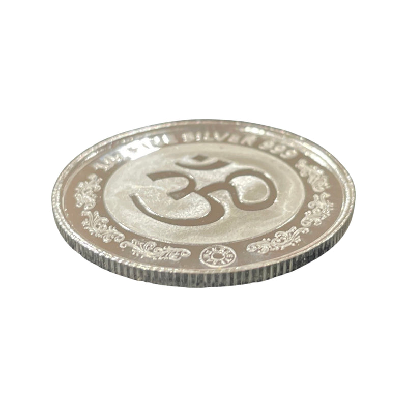 999 Pure Silver Ganesha Lakshmi / Laxmi 10 Gram Coin-Figurine