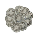 999 Pure Silver Lakshmi / Kuber & Shree Yantram 2 Gram Coins (Pack of 10 Coins)-Figurine