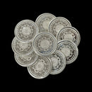 999 Pure Silver Lakshmi / Kuber & Shree Yantram 2 Gram Coins (Pack of 10 Coins)-Figurine