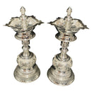 925 Sterling SilverFive Star / Kerala Samai (Diya) Set / Kuthu Vilakku Pair -Style