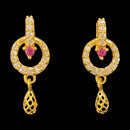 916 Twenty Two Karat (22K) Gold Studded Kids Earrings -Style