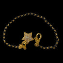 916 Twenty Two Karat (22K) Gold Black Beads Kids 5.0-inch Najariya - Style