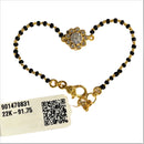 916 Twenty Two Karat (22K) Gold Black Beads Kids 5.0-inch Najariya - Style