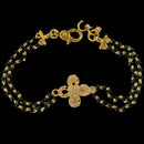 916 Twenty Two Karat (22K) Gold Black Beads Kids 5.0-inch Najariya - Style