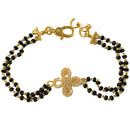 916 Twenty Two Karat (22K) Gold Black Beads Kids 5.0-inch Najariya - Style