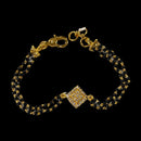 916 Twenty Two Karat (22K) Gold Black Beads Kids 5.0-inch Najariya - Style