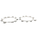 925 Sterling Silver Designer Rope Bell Anklet -