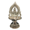 925 Sterling Silver Hallmarked Antique Style BIG Lakshmi / Kamakshi Solid Deepak (Diya) -