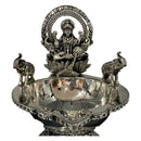 925 Sterling Silver Hallmarked Antique Style Lakshmi / Kamakshi Solid BIG Deepak (Diya) -