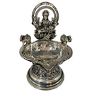 925 Sterling Silver Hallmarked Antique Style Lakshmi / Kamakshi Solid BIG Deepak (Diya) -