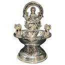 925 Sterling Silver Hallmarked Antique Style Lakshmi / Kamakshi Solid BIG Deepak (Diya) -