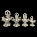 925 Sterling Silver Hallmarked Antique Style Lakshmi / Kamakshi Solid BIG Deepak (Diya) -