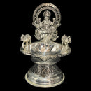 925 Sterling Silver Hallmarked Antique Style Lakshmi / Kamakshi Solid BIG Deepak (Diya) -