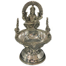 925 Sterling Silver Hallmarked Antique Style Lakshmi / Kamakshi Solid Diya  -