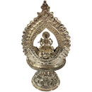 925 Sterling Silver Hallmarked Antique Style BIG Lakshmi / Kamakshi Solid Deepak (Diya) -