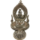925 Sterling Silver Hallmarked Antique Style BIG Lakshmi / Kamakshi Solid Deepak (Diya) -