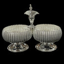 925 Sterling Silver 3.0x1.5 inch Hallmarked Kumkum / Puja Two bowl set  - 3.0x1.5x2 Style