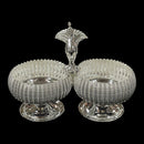 925 Sterling Silver 3.0x1.5 inch Hallmarked Kumkum / Puja Two bowl set  - 3.0x1.5x2 Style