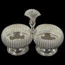 925 Sterling Silver 3.0x1.5 inch Hallmarked Kumkum / Puja Two bowl set  - 3.0x1.5x2 Style
