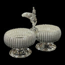 925 Sterling Silver 3.0x1.5 inch Hallmarked Kumkum / Puja Two bowl set  - 3.0x1.5x2 Style