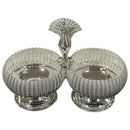 925 Sterling Silver 3.0x1.5 inch Hallmarked Kumkum / Puja Two bowl set  - 3.0x1.5x2 Style