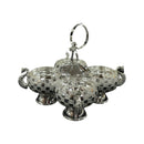 925 Sterling Silver 3.5x3.5 inch Kumkum / Puja bowl Four Pot Set  - 3.5x3.5x4 Style