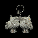 925 Sterling Silver 3.5x3.5 inch Kumkum / Puja bowl Four Pot Set  - 3.5x3.5x4 Style